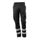 PANTALON AGENT DE SÉCURITE INCENDIE FRONTLINE NOIR T.64/C66