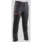 PANTALON DE TRAVAIL FEMME CHARLOTTE GRIS NUIT/NOIR 
