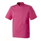 VESTE DE CUISINE HOMME/FEMME NERO MANCHES COURTES FUSHIA