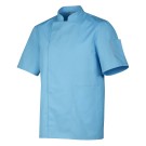 VESTE DE CUISINE HOMME/FEMME NERO MANCHES COURTES TURQUOISE