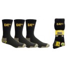 CHAUSSETTES DE TRAVAIL CATERPILLAR NOIR (LOT DE 3)